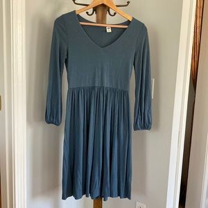 Old Navy Midi Dress with 3/4 length puffed sleeves